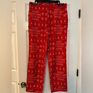 Dec 25th Mens Home Alone Red Pants size Large